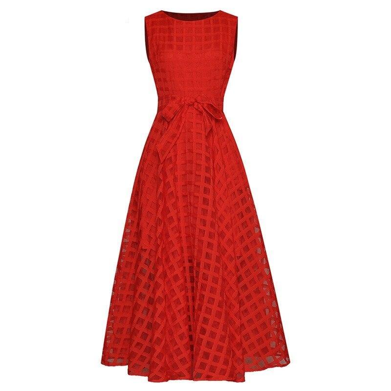 Vintage rød gallakjole