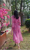 Pink Floral Vintage Ceremony Dress