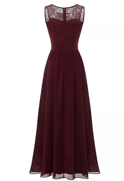 Burgundy 50s Evening Dress