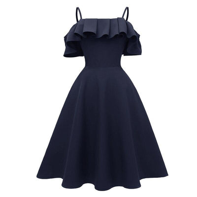 Navy 50s Evening Dress