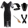 Black Silver 20s Party Dress