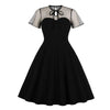 Black Plus Size 50s Party Dress