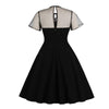 Black Plus Size 50s Party Dress