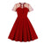 Red Plus Size 50s Party Dress