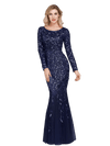 Chic Gatsby Navy Evening Dress