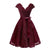 Burgundy Lace 50s Party Dress