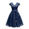 Navy Lace 50s Party Dress