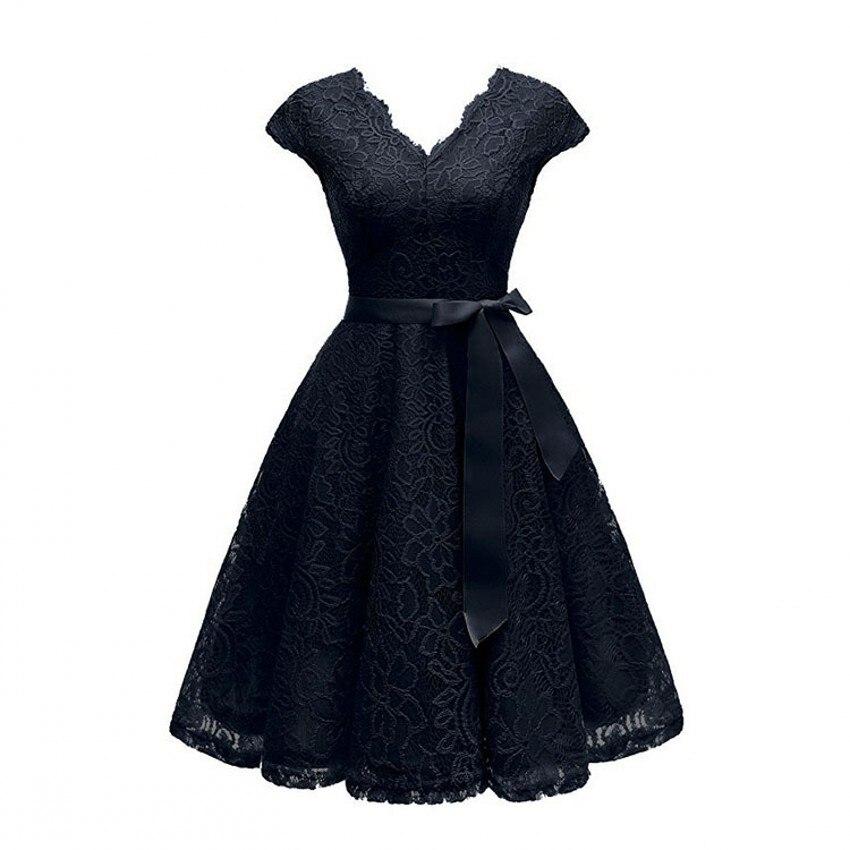 Black Lace 50s Party Dress