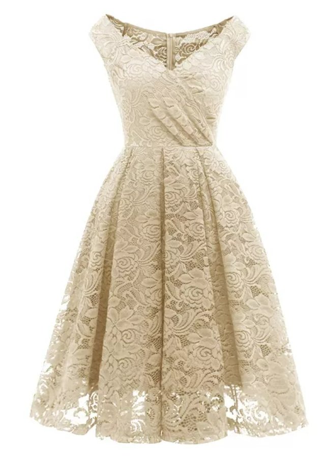 Vintage Ivory Evening Dress