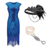 Blue 20s Style Evening Dress