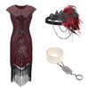 Red 20s Style Evening Dress