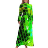 Green 70s Disco Dress