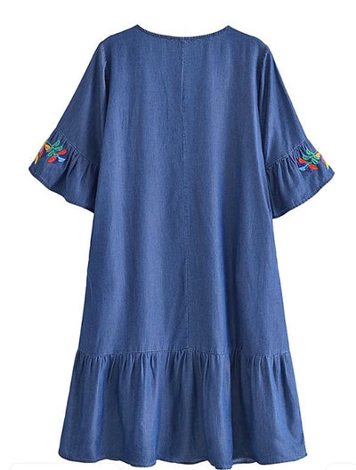 70s Hippie Straight Dress