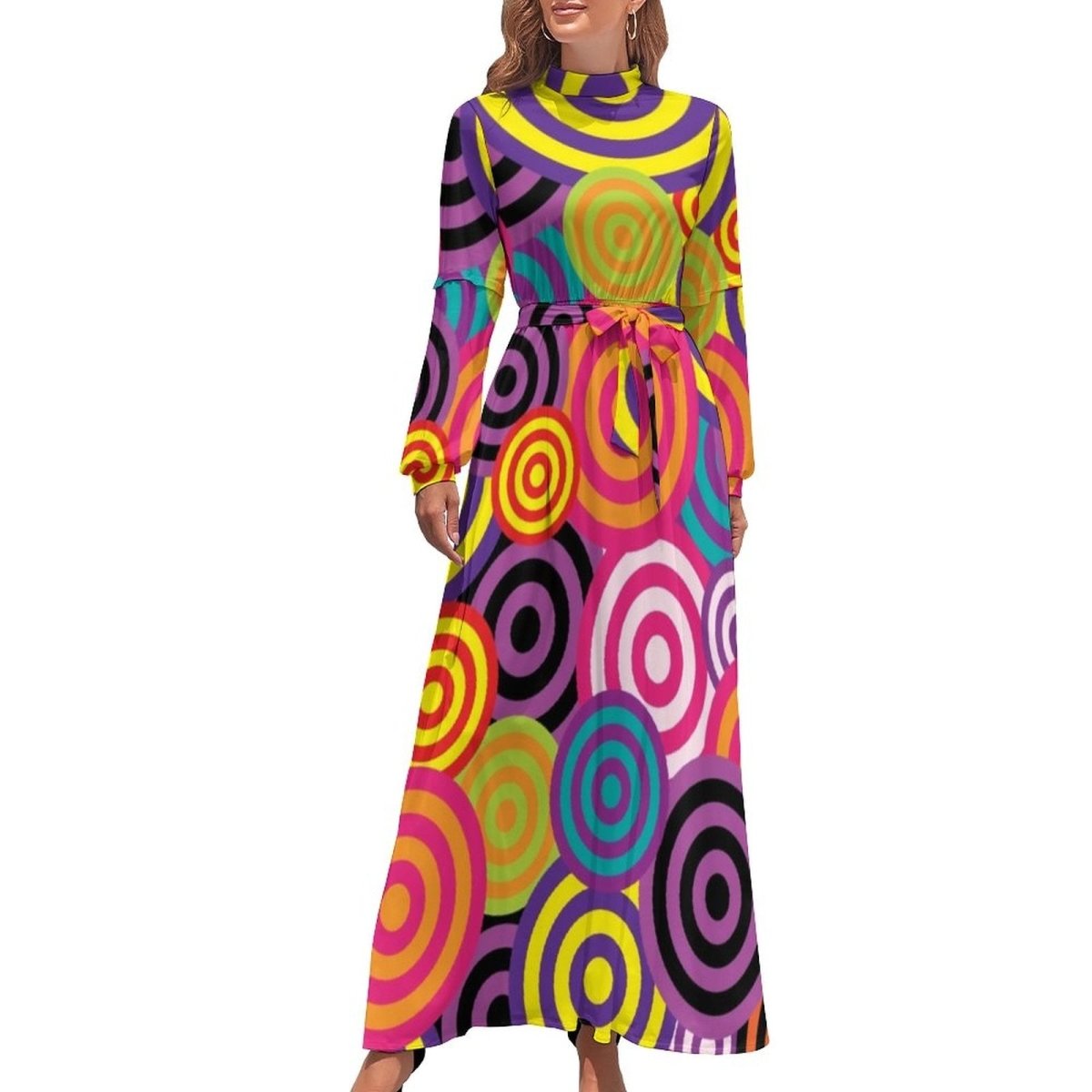 70s Geometric Pattern Shift Dress