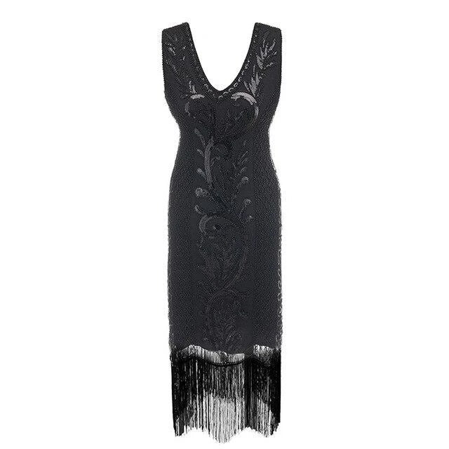 Intense Black Gatsby Spirit Dress