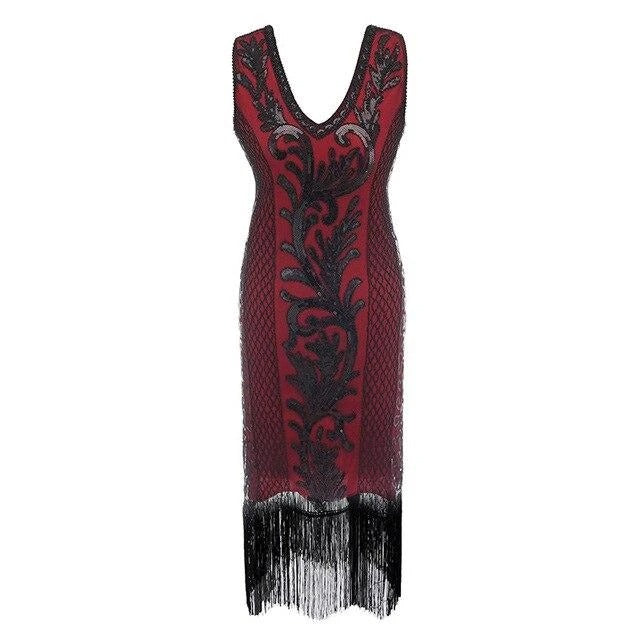 Red And Black Gatsby Spirit Dress