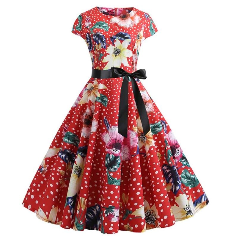 Artistic Vintage Flare Dress