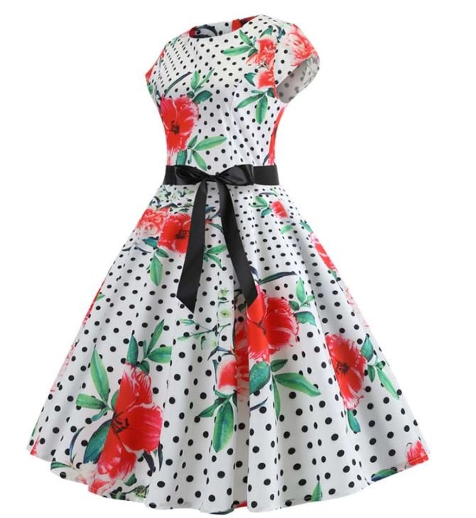 Poppies Vintage Flared Dress