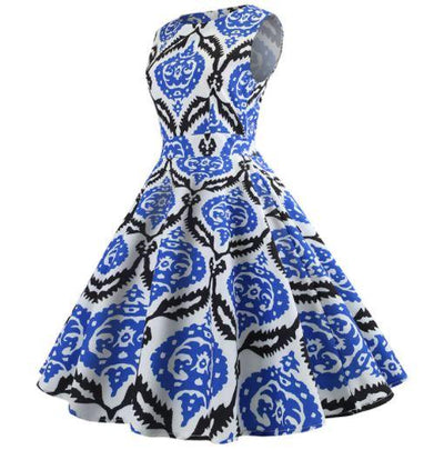 50s Dress Black And Blue