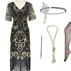 20s Flapper Dress Gold