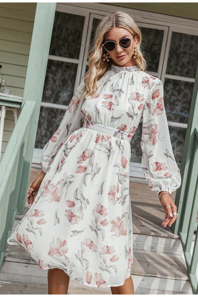 Vintage Pink Flower Dress