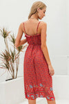 Vintage Red Floral Dress