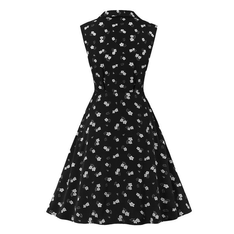 50s Sheath Dress Black