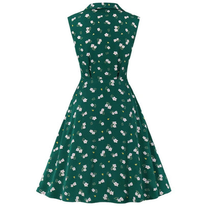 50s Sheath Dress Green