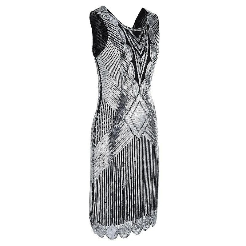 Silver Short Gatsby Dress