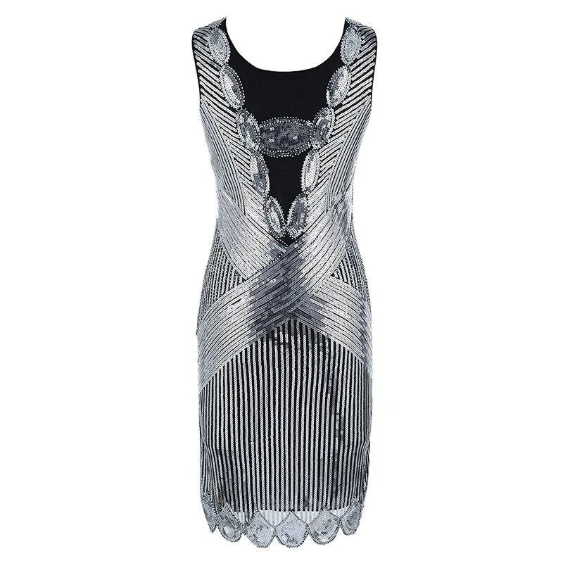 Silver Short Gatsby Dress