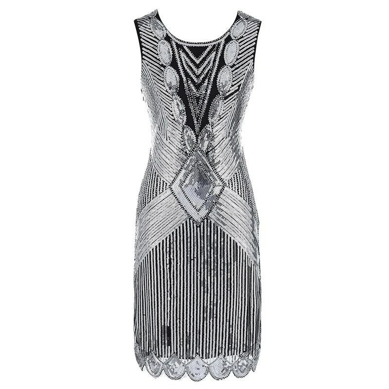 Silver Short Gatsby Dress
