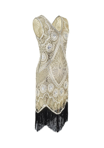 Short Beige Gatsby Dress