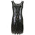 Black And Silver Short Gatsby Dress
