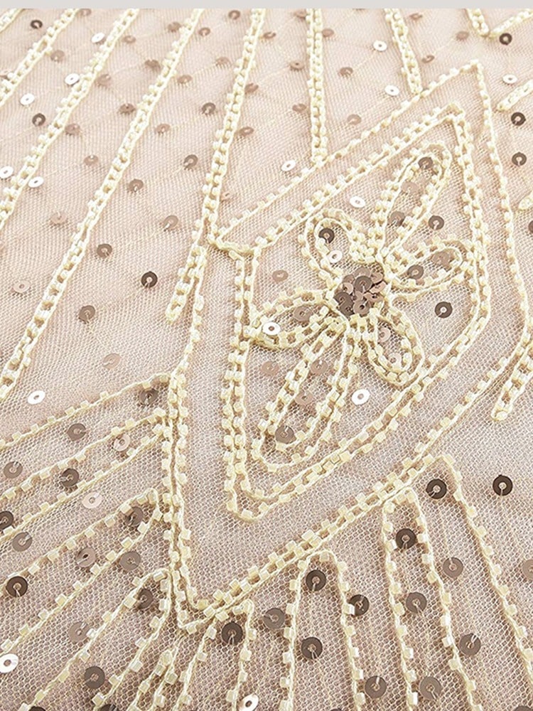 Ivory Haute Couture Long Gatsby Dress