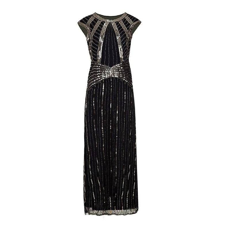 Long Black Gatsby Dress