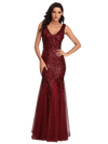 Gatsby Wedding Dress - Burgundy