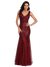 Gatsby Wedding Dress - Burgundy