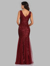 Gatsby Wedding Dress - Burgundy