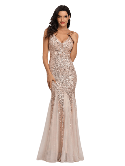 Gatsby Wedding Dress - Champagne