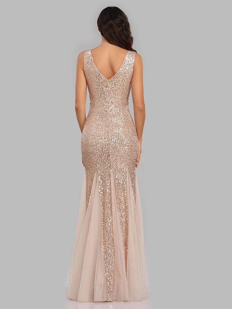 Gatsby Wedding Dress - Champagne