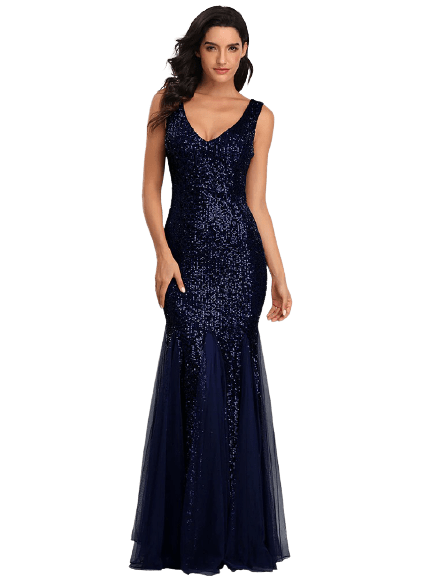 Gatsby Navy Wedding Dress