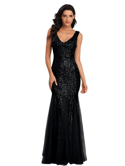 Gatsby Intense Black Wedding Dress