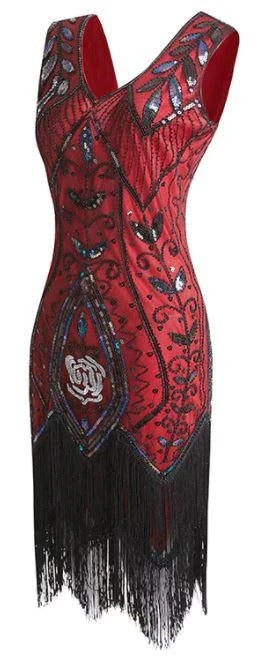 Red Feather Gatsby Dress