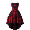 Vintage 1950s Gothic Dress Red