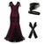 20s Gatsby Maxi Dress Burgundy