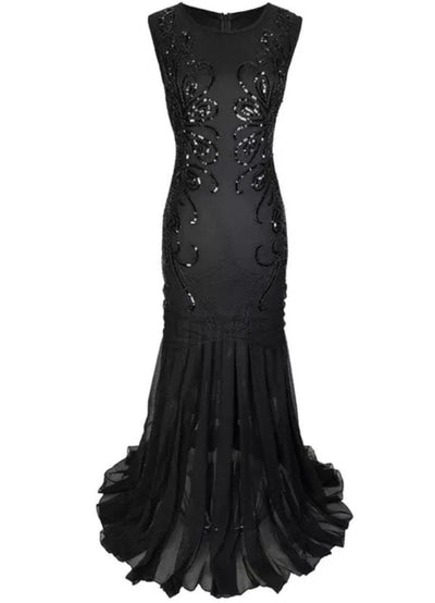 Black 20s Maxi Dress