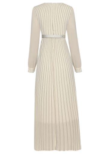 Beige 1940s Maxi Dress