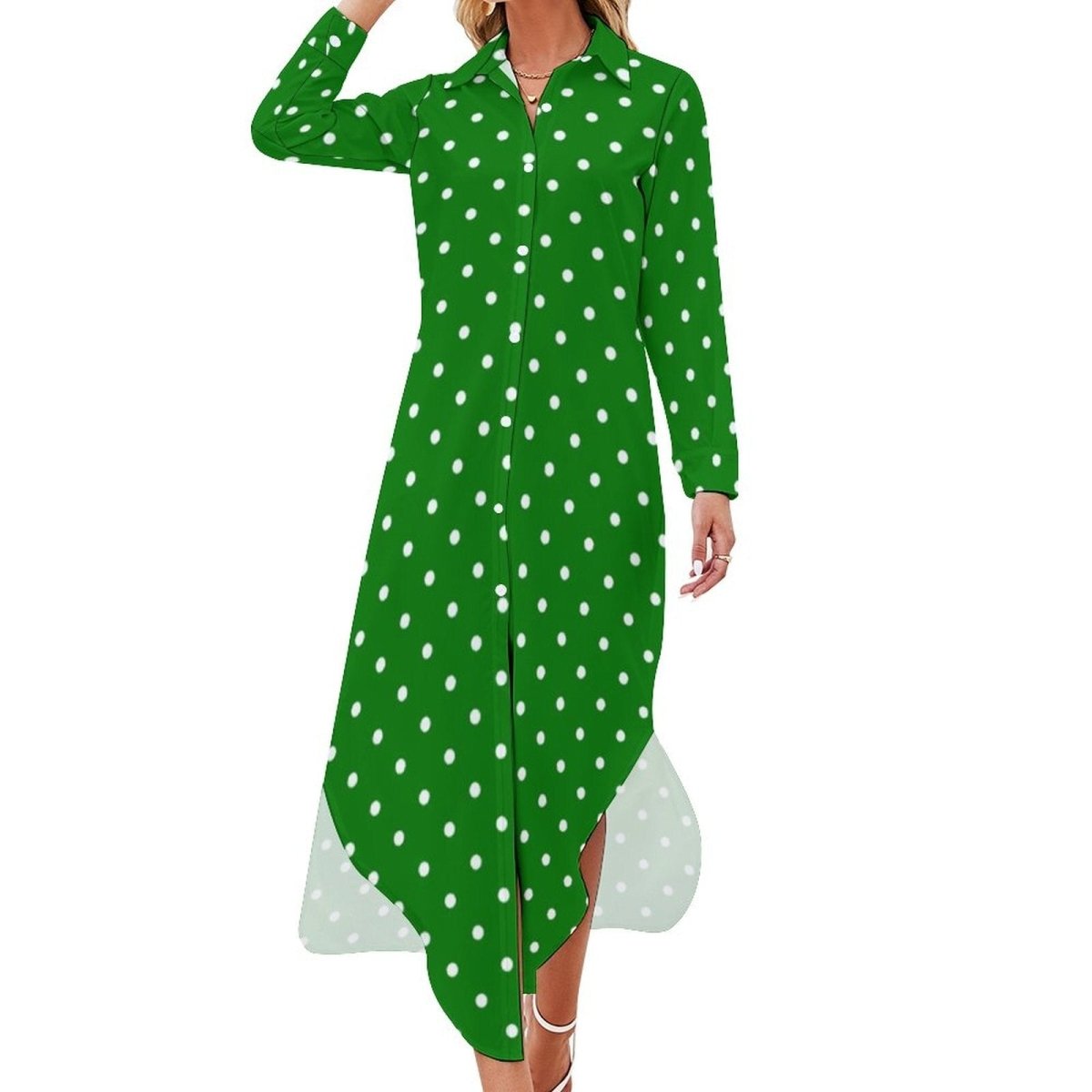 Green 70s Maxi Dress