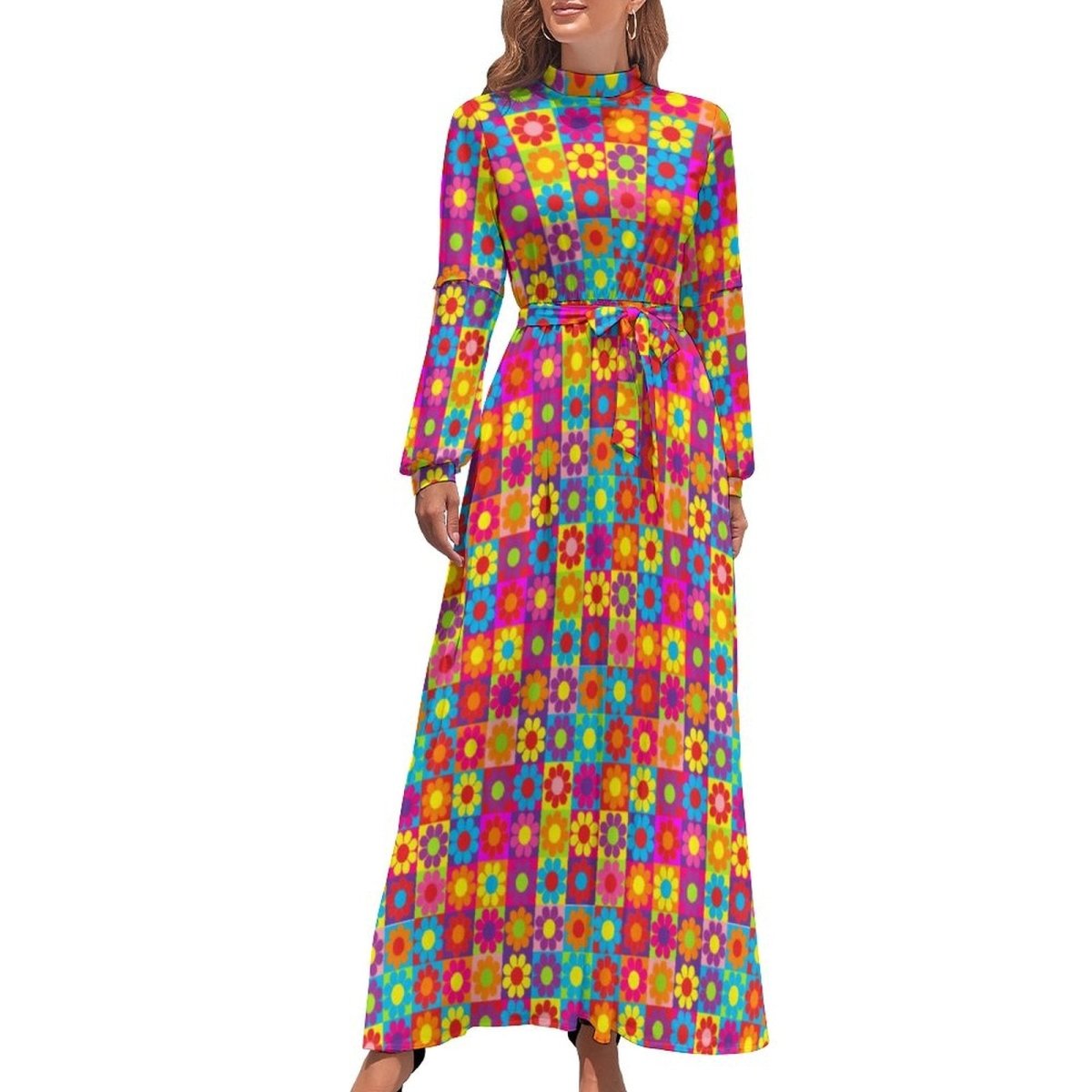 Little Flowers 70s Maxi Dress