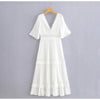 White Vintage Lace Maxi Dress